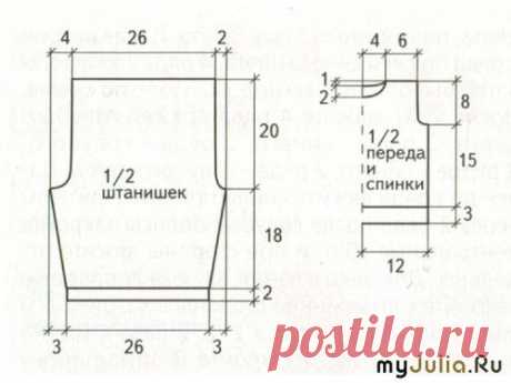 Вязаные спицами штанишки и безрукавка &quot;Мишка&quot;: Дневник группы «ВЯЖЕМ ПО ОПИСАНИЮ»: Группы - женская социальная сеть myJulia.ru