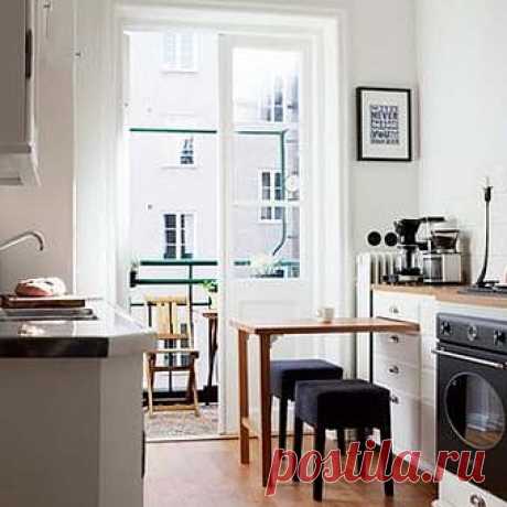 Столы, встроенные в вашу кухню: идеи