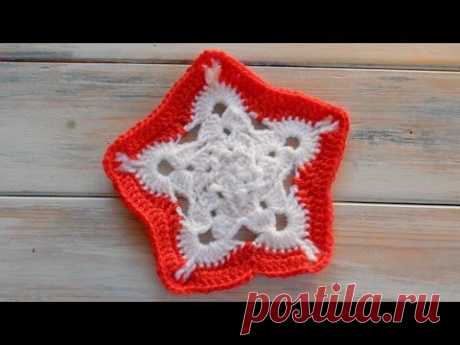 How to Crochet my Snowflake Granny Pentagon