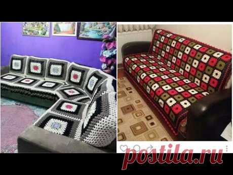 new Free Crochet Beautiful and Creative Sofa Cover Design Ideas - Crochet sofa cover