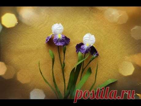 How To Make Iris Flower From Twisted Paper Rope - Craft Tutorial