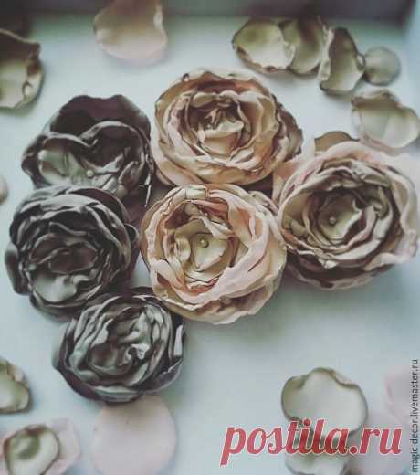Шьем красивые цветы из ткани для декора одежды, обуви и аксессуаров | Журнал Ярмарки Мастеров