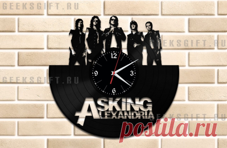 Необычный подарок: Часы из виниловой пластинки - группа Asking Alexandria