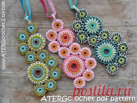 Crochet pattern NECKLACE 'circles of life' by