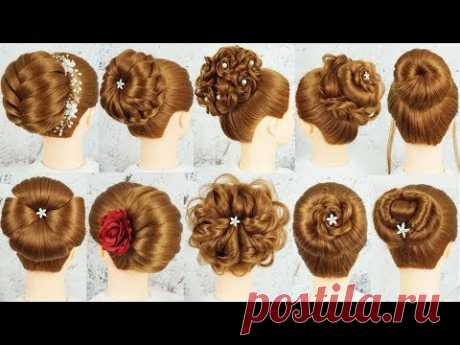 Прическа 2019 - Прическа Легкая - Прическа На Выпускной | Top 10 New Bun Hairstyle