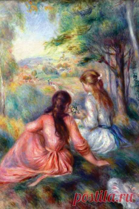 In the Meadow, by Pierre-Auguste Renoir