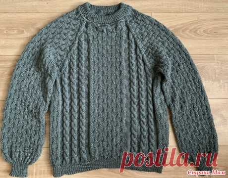 Серый мужской свитер - Вязание - Страна Мам