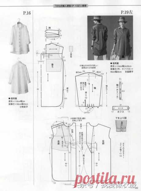 Японские выкройки блуз (трафик) / Простые выкройки / ВТОРАЯ УЛИЦА - Выкройки, мода и современное рукоделие и DIY