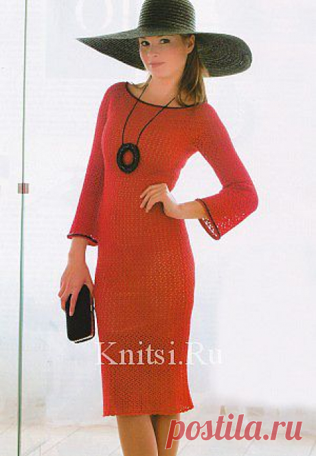 Красное платье. Вязание для женщин / Платья / Крючком