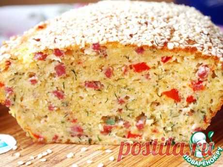 Закусочный кекс с салями и болгарским перцем – кулинарный рецепт