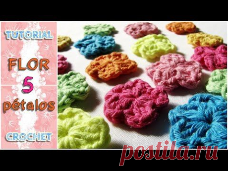 Cómo tejer una flor fácil y rápido - CROCHET