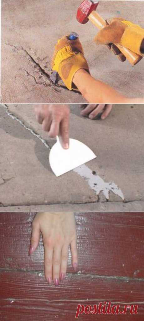 Как заделать трещины в бетонном и деревянном полу