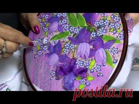 Embroidery ribbons, Lesson 3 HD - YouTube