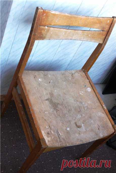 Реставрация старого стула. Декупаж газетами