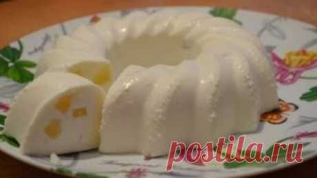 Творожный десерт бланманже. Curd dessert blancmange.