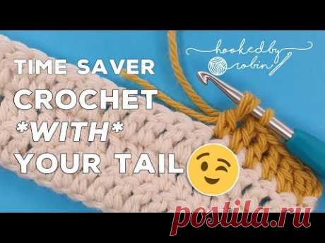 How to Crochet WITH Your Ends 😉 (No More Weaving in!) Time Saving Crochet Hack