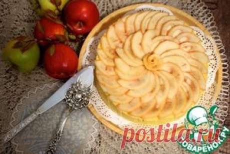 Яблочно-карамельная шарлотка - кулинарный рецепт