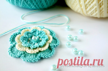 Crochet Irish Rose, Free Crochet Pattern - GoldenLucyCrafts