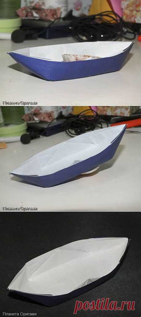 Лодка «Каноэ» из бумаги. Простые схемы