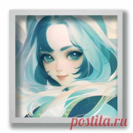 Фотоплитка Девушка с голубыми волосами #4796591 в Москве, цена 890 руб.: купить фото рамку с принтом от Anstey в интернет-магазине