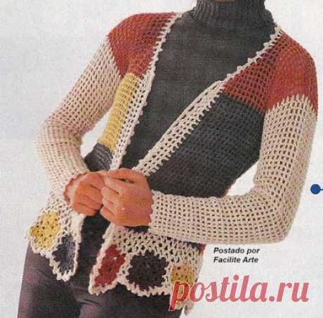 Irish crochet &: CROCHET CARDIGAN.