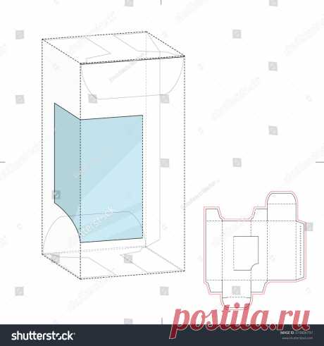 Retail Box Product Display Window Cut Стоковое Векторное Изображение 319806797 - Shutterstock