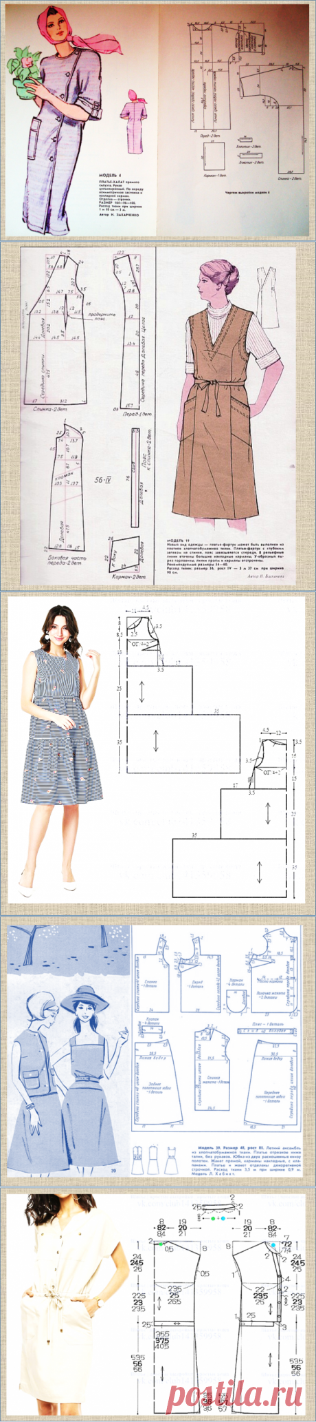 Моделируем и шьем джинсовое летнее платье - большая подборка с выкройками | МНЕ ИНТЕРЕСНО - жаккардовое вязание | Яндекс Дзен