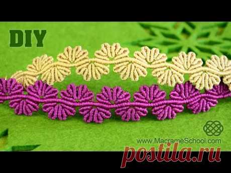 Wavy Flower Lace Bracelet - Macrame Tutorial