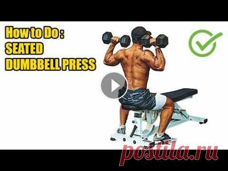 HOW TO DO SEATED DUMBBELL PRESS - 408 CALORIES PER HOUR - (Back Workout). Register and press the bell button to watch the new video: Thank you for you...