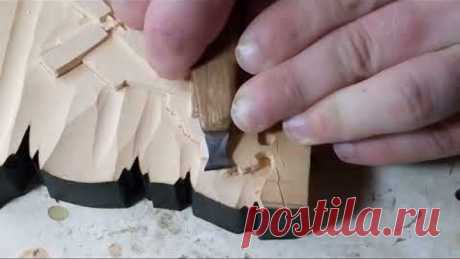 Резное панно - Хутор; 4 дня резьбы за 7мин. Резьба по дереву - Wood carving. Carved panel - farm.