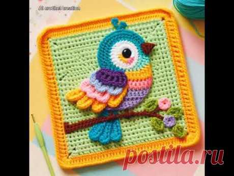 💯😍 beautiful Crochet square Ideas 😍 | Crochet square Ideas 😍 #crochet #knitted #square #knitting