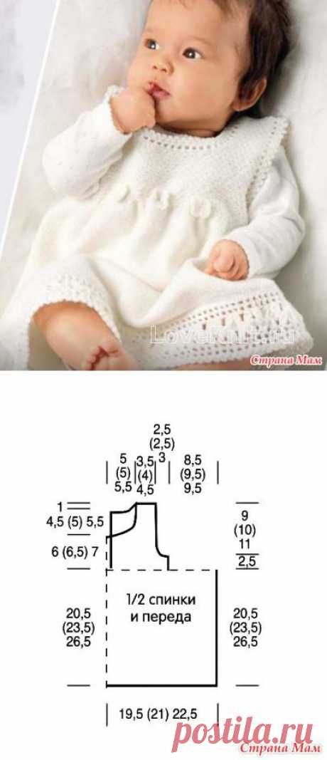 Детское платье с каймой - Вязание спицами - Страна Мам