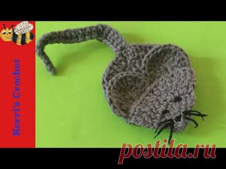 Crochet Applique Tutorial - How to make a crochet mouse