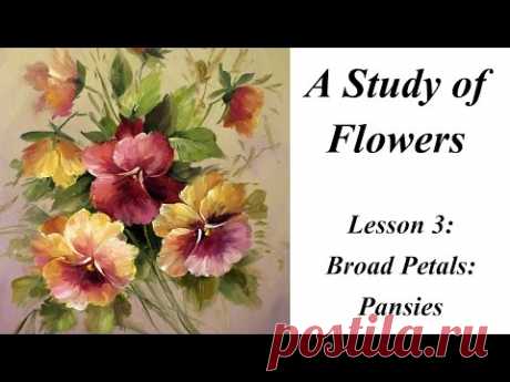 Painting Broad Petals: Pansies   Study of Flowers Book Lesson 3