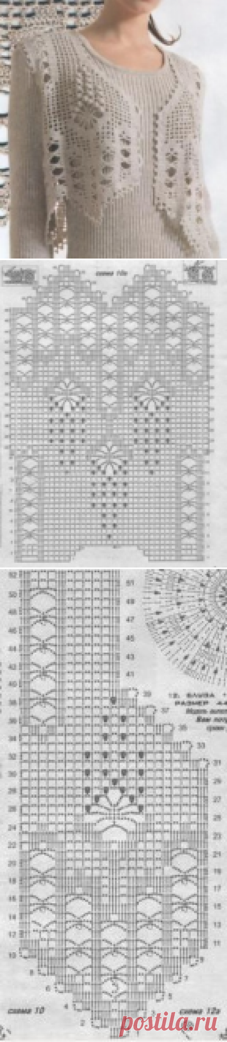 Очень красивые и нежные ажурные жилеты крючком (Схемы)