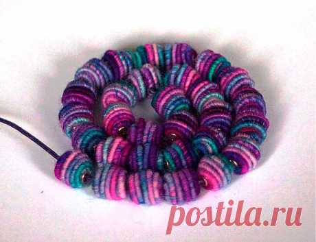Small Handmade Fabric Textile Beads for от jimenastreasures