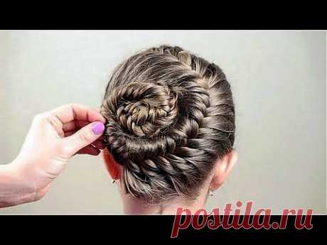 Причёска для школьницы. Hairstyle for schoolgirl - YouTube