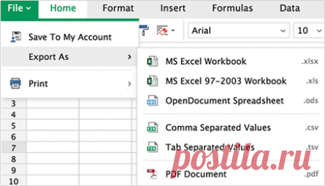 Онлайн-средство просмотра Excel - Zoho Sheet