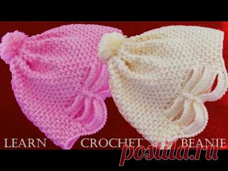 Como tejer gorro a Crochet o ganchillo en relieve  - Learn crochet beanie