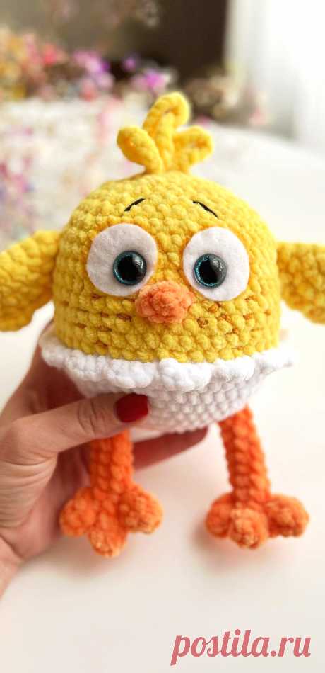 PDF Малыш Цып-Цып крючком. FREE crochet pattern; Аmigurumi bird patterns. Амигуруми схемы и описания на русском. Вязаные игрушки и поделки своими руками #amimore - плюшевые цыплята, цыплёнок из плюшевой пряжи.