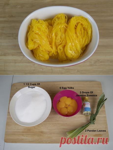 Golden Egg Yolk Threads Recipe (Foi Thong)