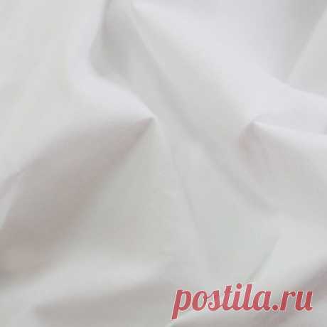 Ткань подкладочная хлопок 90D*88D, 100% хлопок, 70 г/м², белая - купить оптом и в розницу в интернет-магазине с доставкой по Беларуси, цена
