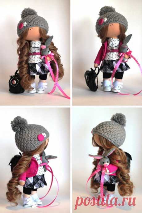 Tilda Fabric Doll Handmade Pink Doll Soft Cloth Doll Baby Rag | Etsy