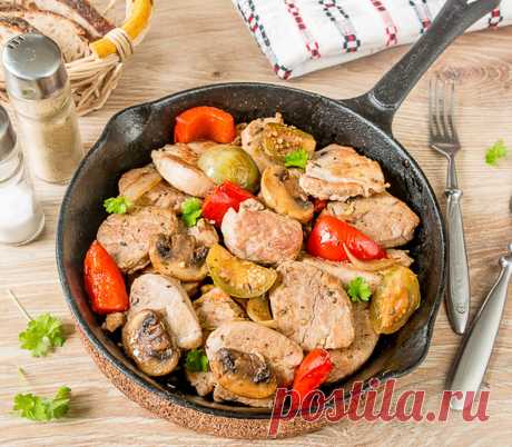 Рецепт жареной свиной вырезки с овощами с фото пошагово на Вкусном Блоге