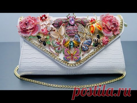 DIY | Rhinestone Brooch Butterfly Bag | BellaGemaNails