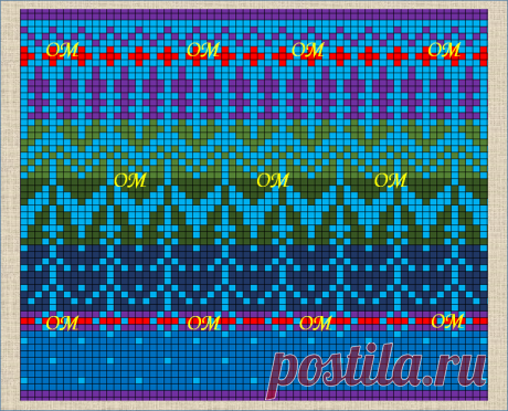 Цветные жаккардовые схемы для норвежского пуловера с изящной круглой кокеткой | ЖАККАРДос | Яндекс Дзен