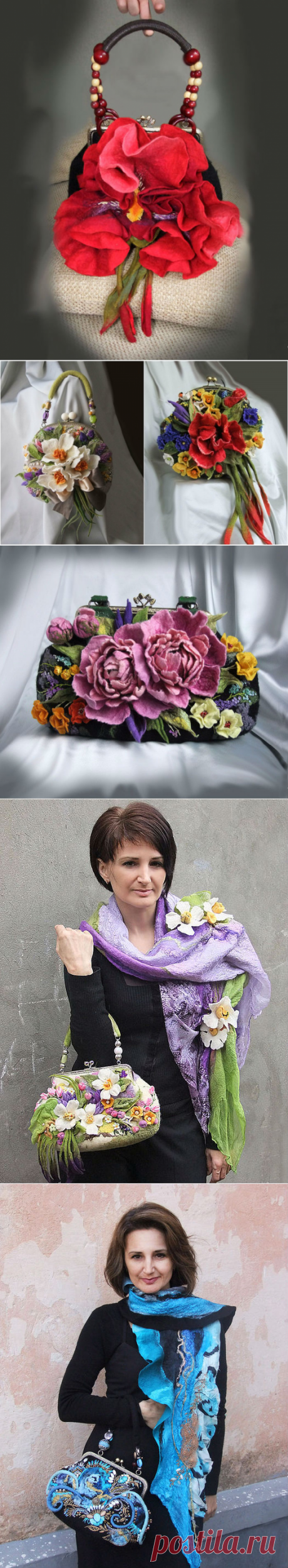 20 великолепных цветочных сумок ручной работы от мастера Ольги Гуляевой