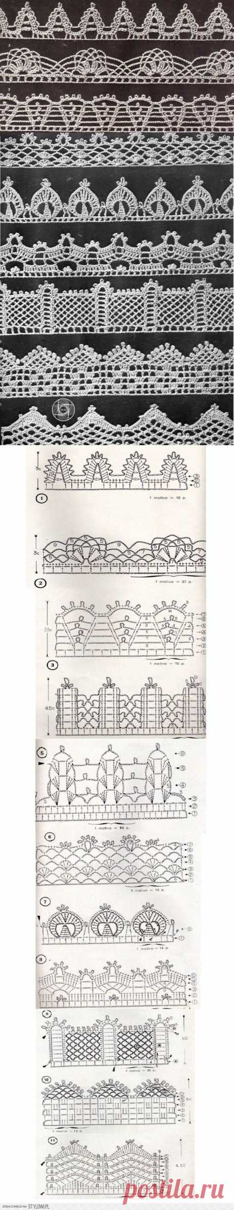 Lace Crochet Edgings  |  Pinterest: инструмент для поиска и хранения интересных идей