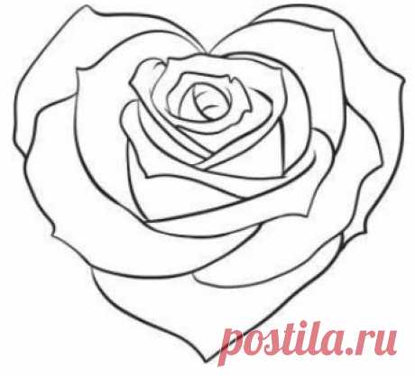 НАША СТРАНА МАСТЕРОВ: Рисуем розу из сердца. Все очень просто, очень легкий мастер-класс. Ни каких навыков рисования не нужно!