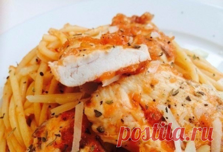 Как приготовить спагетти с курицей в томатном соусе  - рецепт, ингредиенты и фотографии